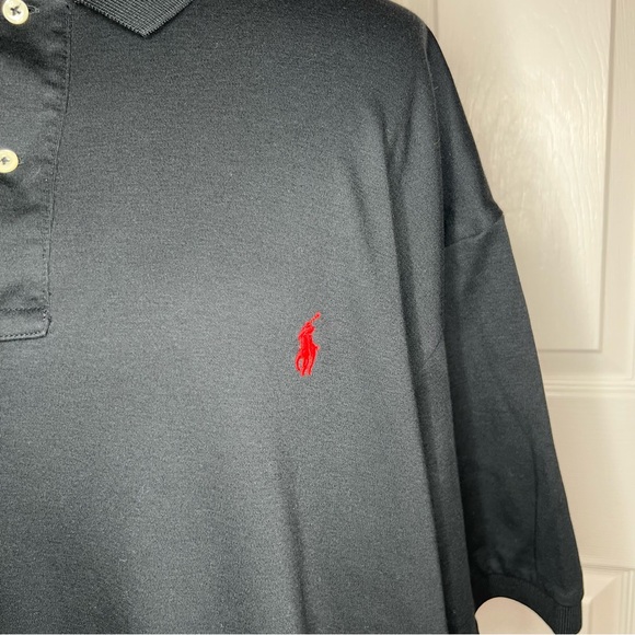Polo by Ralph Lauren Black Short Sleeve Polo Shirt 2XB Red Pony - Picture 2 of 5